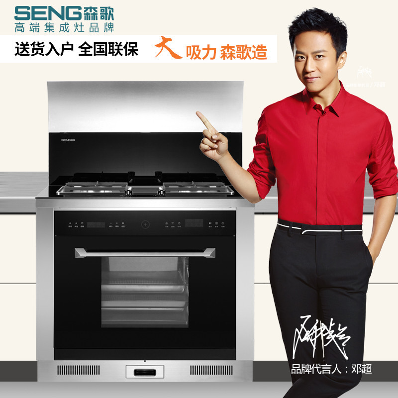 Seng/森歌A9Z集成灶侧吸式环保灶抽油烟机灶具蒸箱套装钢化玻璃 天然气/液化气