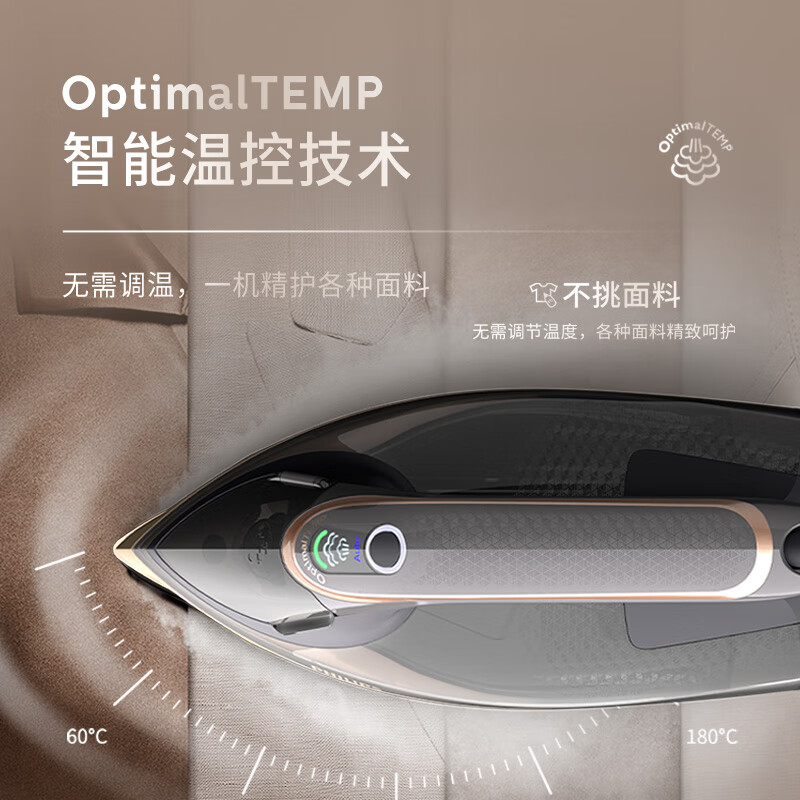 飞利浦(PHILIPS) 蒸汽电熨斗 熨烫机挂烫机家用智能温控平熨挂烫熨斗 DST8041/88高清大图