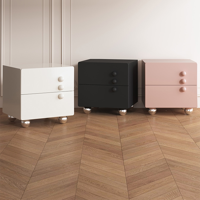 古达奶油风床头柜简约现代创意床边柜小型卧室皮质收纳储物柜