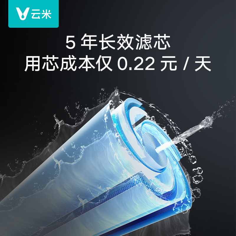 云米VIOMI净水器家用直饮机 厨下净水机纯水机AI净水器CROSS 900+g