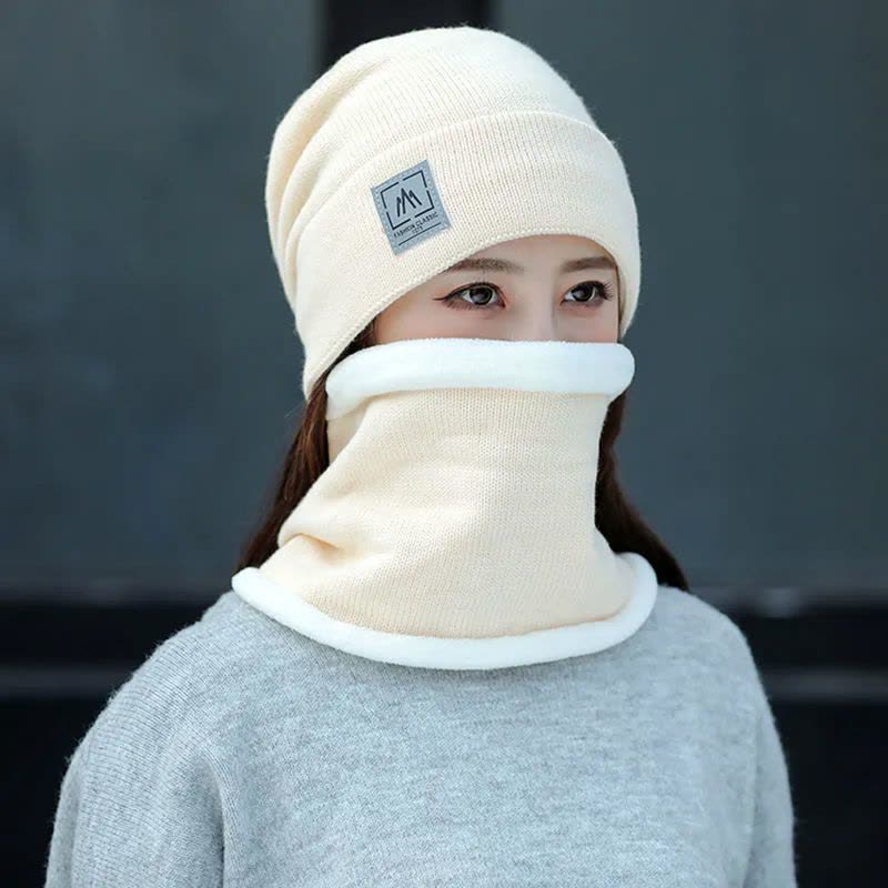 帽子女秋冬天针织帽护耳毛线帽保暖韩版潮百搭冬季骑车套头月子帽 莎丞图片