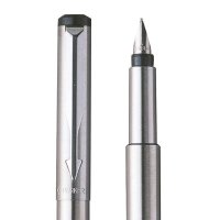 派克(PARKER)威雅钢 钢笔 杆白夹墨水笔