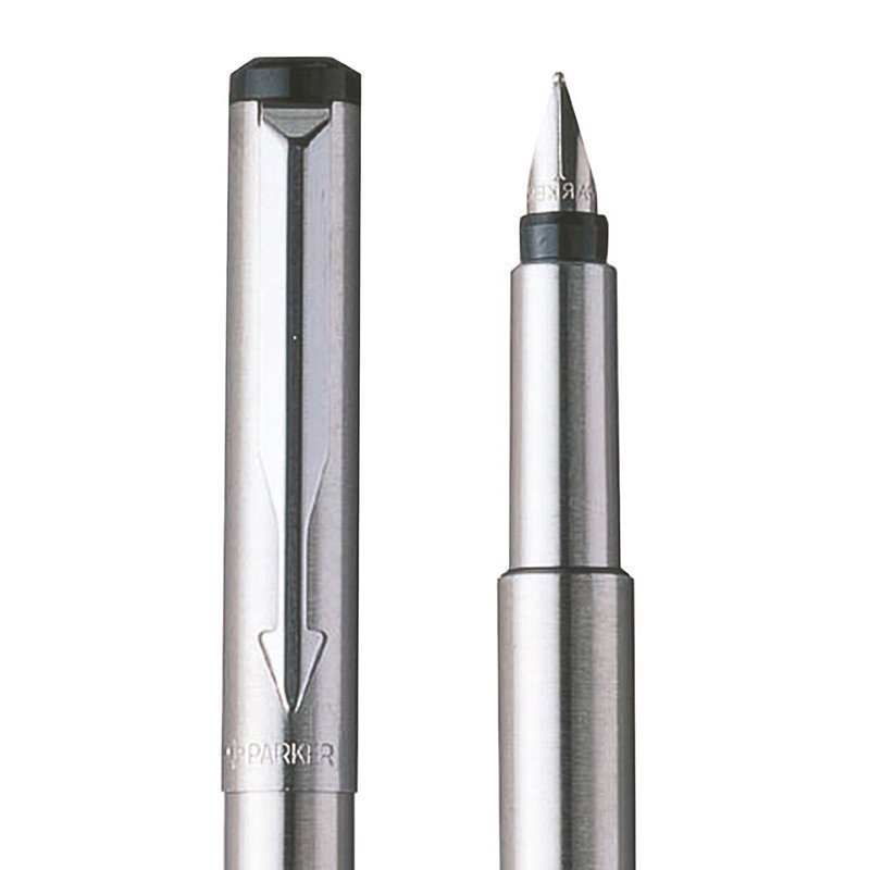 派克(PARKER)威雅钢 钢笔 杆白夹墨水笔