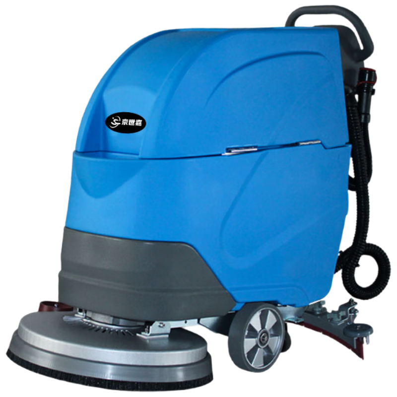 京世嘉 锂电款手推式洗地机吸拖一体机商用工业洗地机物业保洁洗地车电动多功能洗地医院商场拖地机 JS-X3L 蓝色