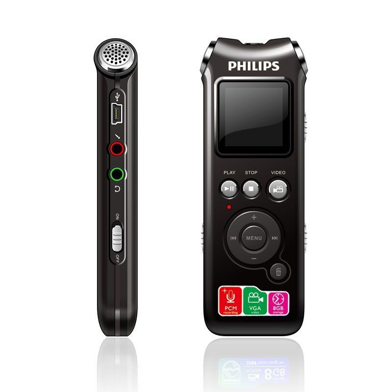飞利浦(PHILIPS) 录音笔 VTR8010 16G 执法取证 720P高清微型 录像机数字降噪录音笔摄像头录像摄像