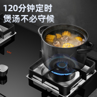 优盟(UM)UZ289D燃气灶天然气灶具煤气灶双灶台式5.0KW大火力煤气炉灶台不锈钢(120分钟定时)-液化气