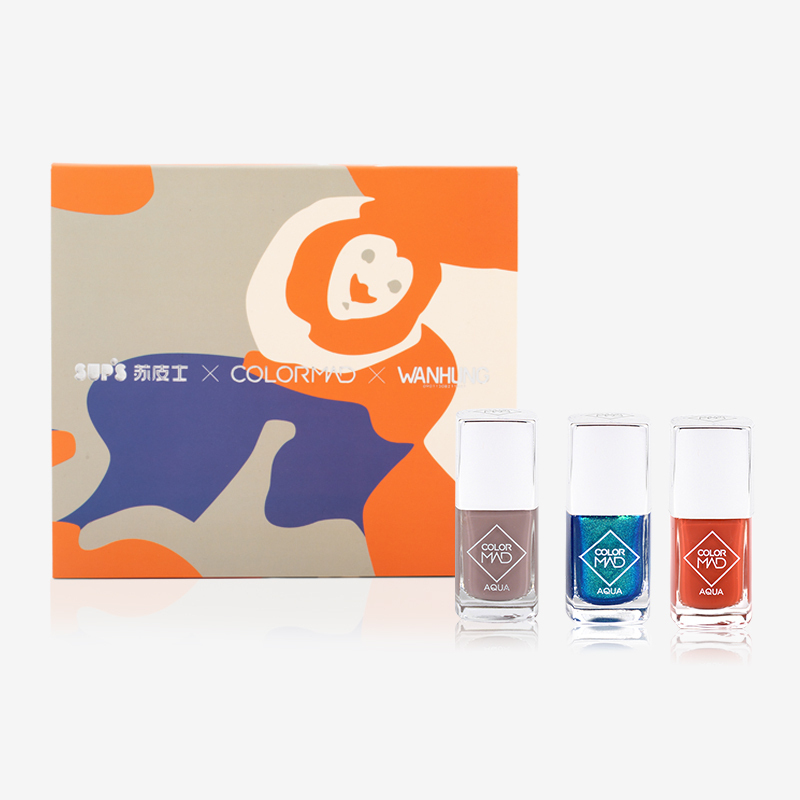 [苏皮士联名]COLOR MAD 水漾臻护可剥指甲油三支装礼盒 SUP’S × WANHUNG 设计师联名 11ml*3高清大图
