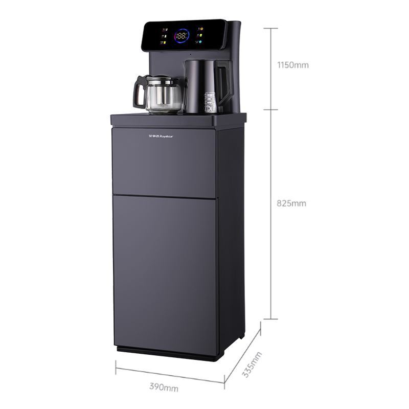 (royalstar)饮水机cy1255温热型防溢水防干烧触摸彩屏紫银兰色茶吧机