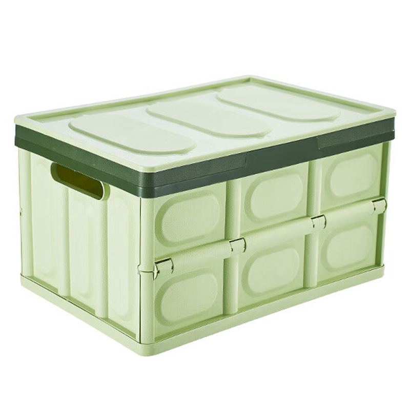 尚烤佳收纳箱30L折叠收纳方便携带镂空提手青柠系列LS-677