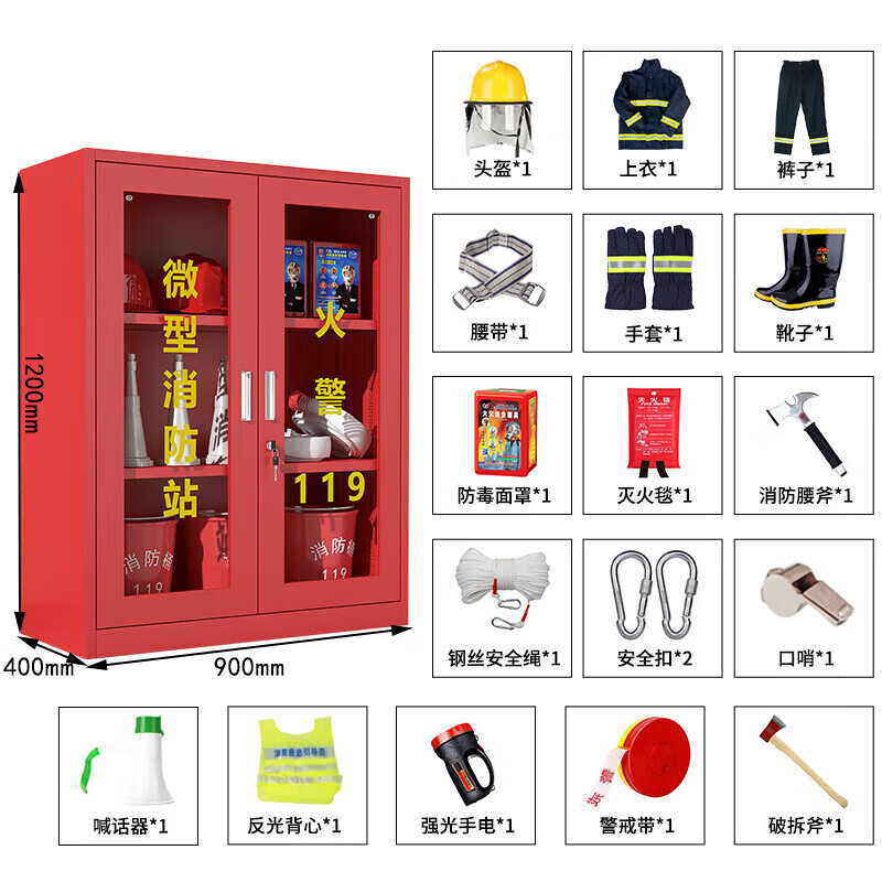 锦北消防器材柜放置工具柜工地商场展示柜应急柜 1人02款升级套餐高清大图