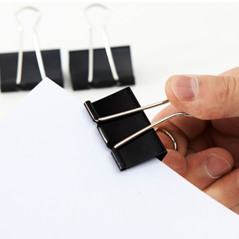 晨光长尾夹41mm*5盒装Eplus手感舒适黑ABS92727高清大图