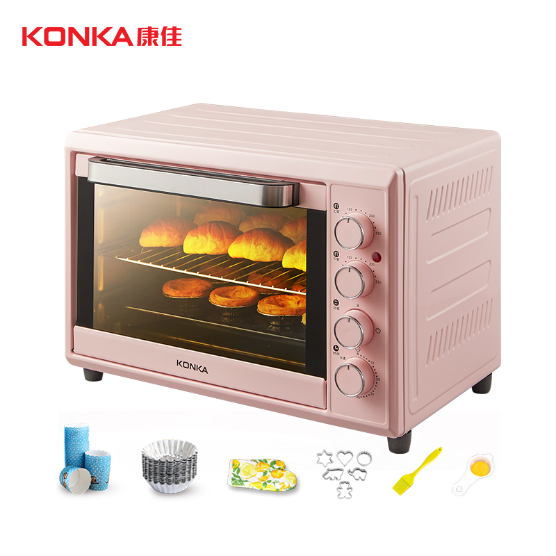 康佳(KONKA)电烤箱KAO-K42家用多功能四层烤位精准定时温控全自动烤箱42L大容量