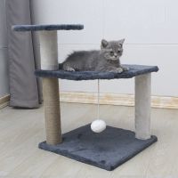 猫咪用品猫爬架猫窝四季别墅大号猫屋猫房子猫咪磨爪猫玩具自嗨 101-3 蓝色(12斤以内)