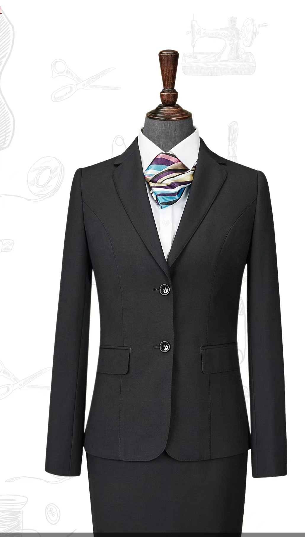 斯派尼224西服套装 丝巾 XL