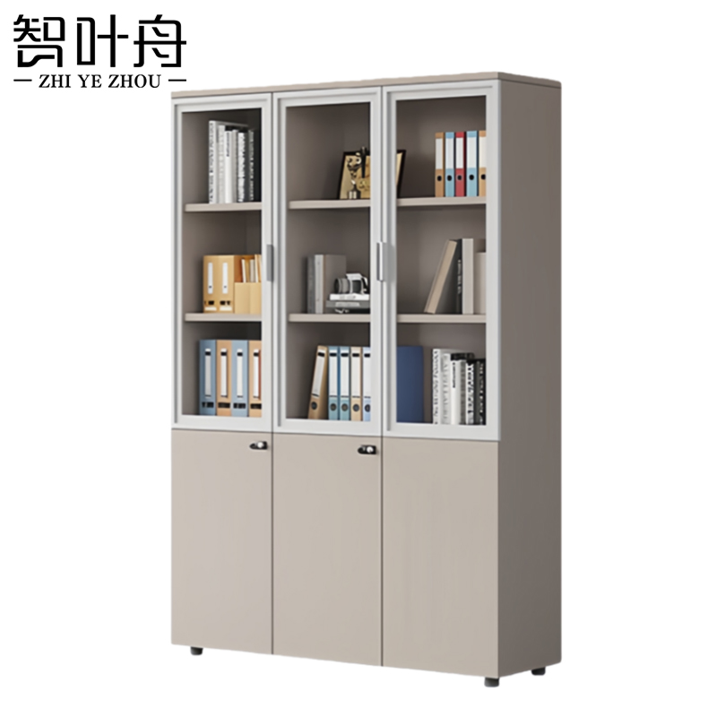 智叶舟办公柜三门1200*400*2000mm台高清大图