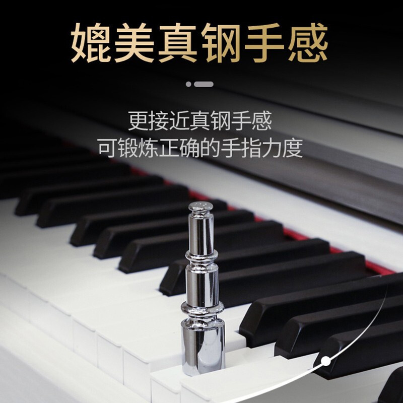 朗动(LMOVE)智能立式电钢琴MS-830 木纹款 电子数码钢琴88键全重锤三踏板专业演奏电钢琴+原装配套配件