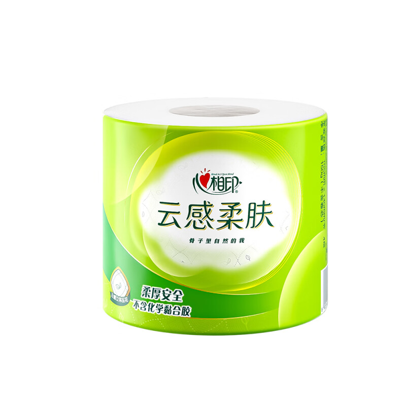 心相印 卷纸 云感系列四层立体压花卷筒卫生纸 150克*10卷*1提 BT5410高清大图