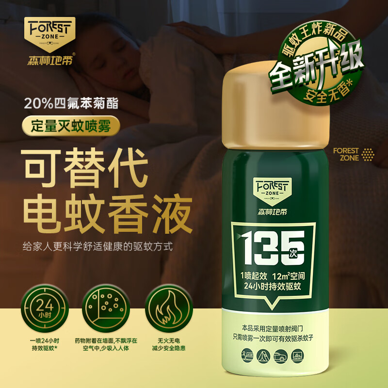 森林地带四氟苯菊酯杀蚊喷雾剂15g