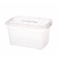 透明带手提塑料收纳箱15L 35*24.5*20cm