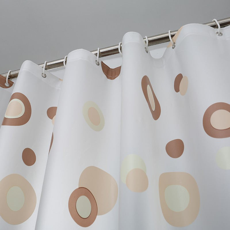 卫生间浴帘布塑料防水加厚隔断帘浴室拉帘遮光窗帘挂帘子三维工匠