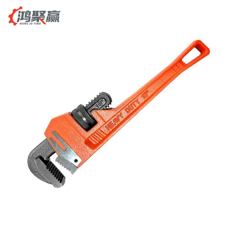 鸿聚赢 管钳 10寸-橙色 把高清大图