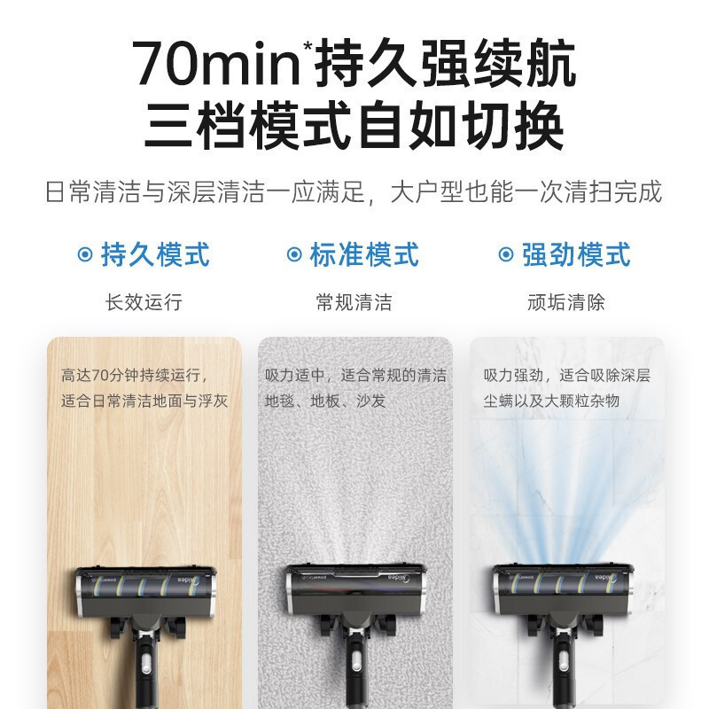 美的(Midea)无线手持吸尘器P7 Flex 除螨大吸力吸尘拖地一体机 免弯腰 150W强悍吸力