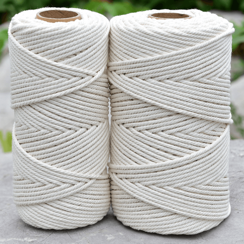 茶花 棉绳棉线手工捆绑吊牌绳子粽子线绳螃蟹线绳挂毯编织线粗细棉线绳 1mm400米