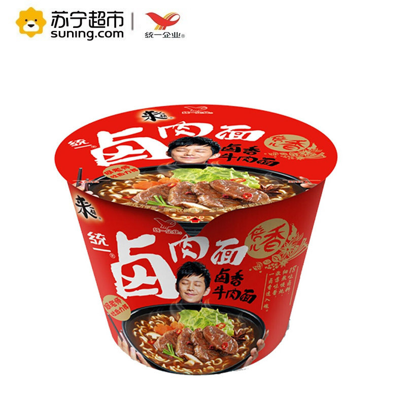 统一(gs) 来一桶卤肉面(卤味)方便面汤面115g*12桶装