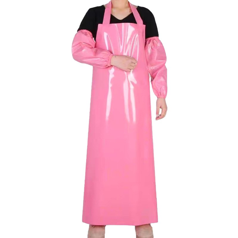 邦能之星TPU防水防油围裙耐酸碱不发硬围裙厨房干活软皮水产食品劳保围腰N510302高清大图