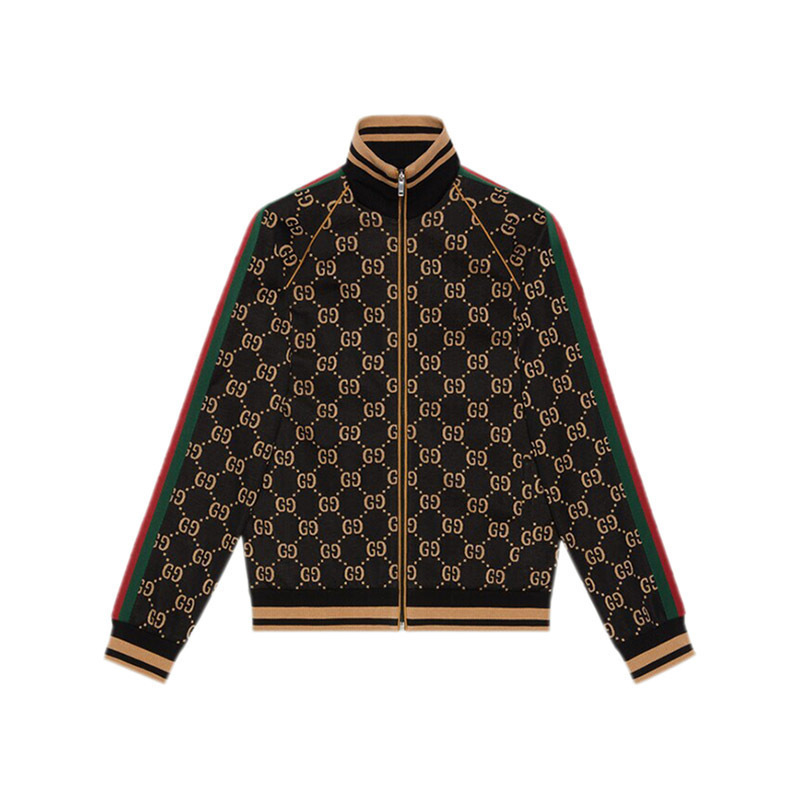 古驰 gucci 男士棉质拉链卫衣开衫运动衫夹克外套695955 xjeei
