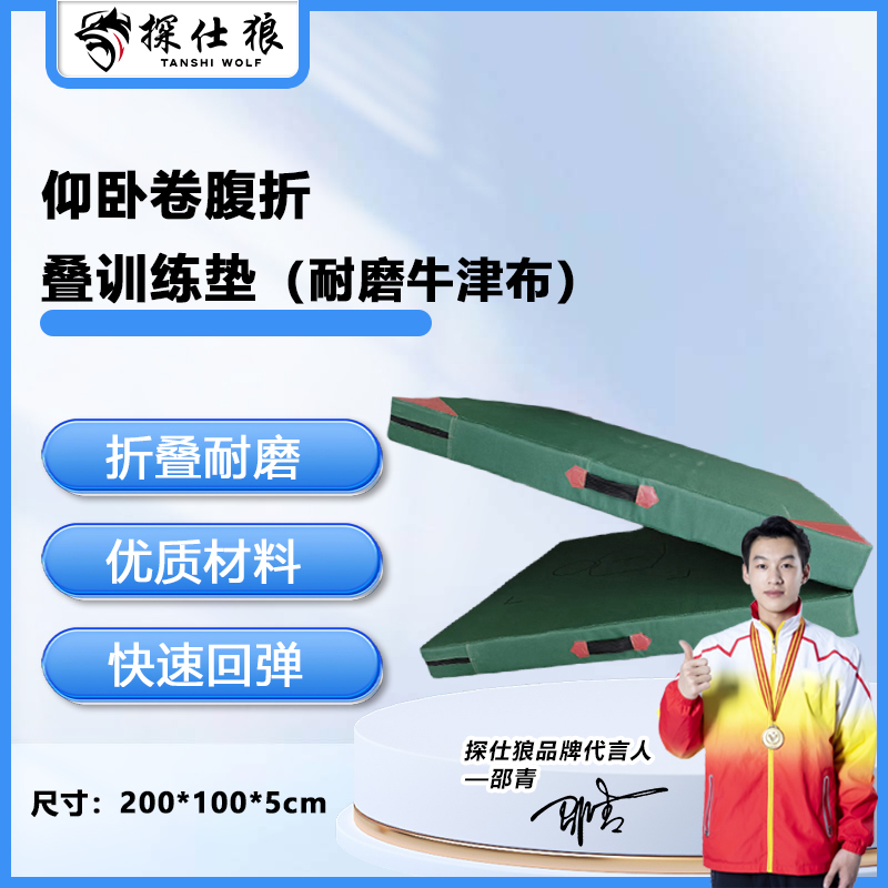 探仕狼 TSL-T215仰卧卷腹训练垫仰卧起坐折叠垫[牛津布两折叠] 5个装 200*100*5cm
