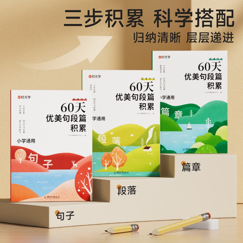 60天优美句段篇积累(全3册) 小学通用 [正版]60天优美句段篇积累大全小学一二三四五六年级语文好词好句好段优美句子每