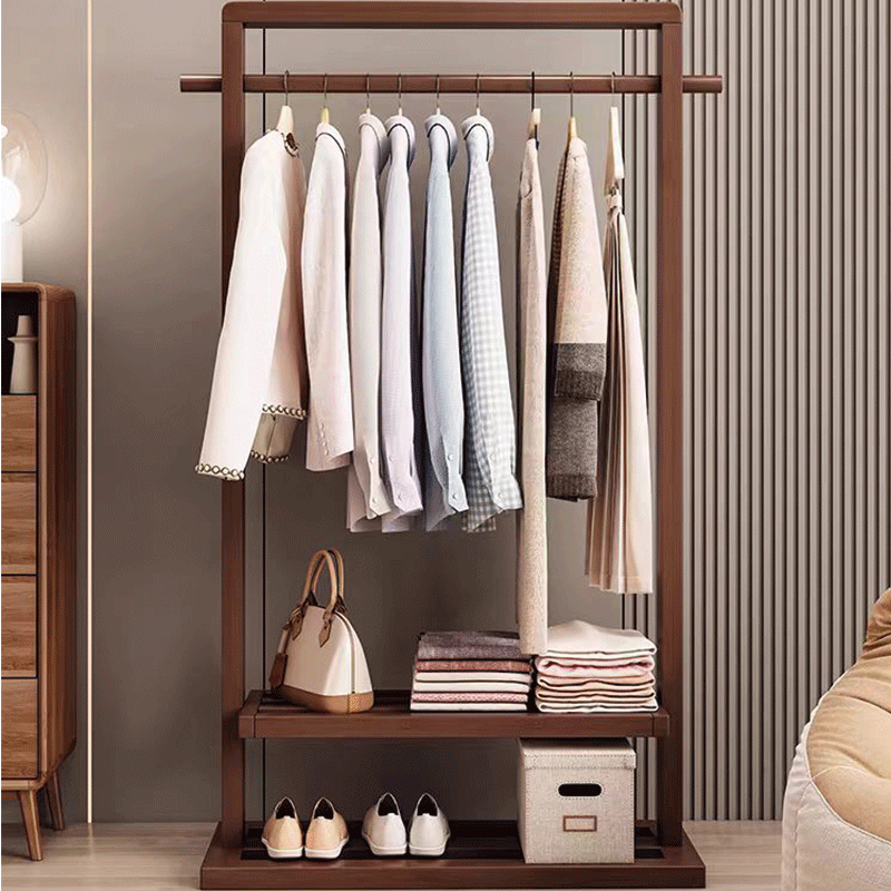 企来实木晾衣架衣帽架 320*650*1800mm 个高清大图