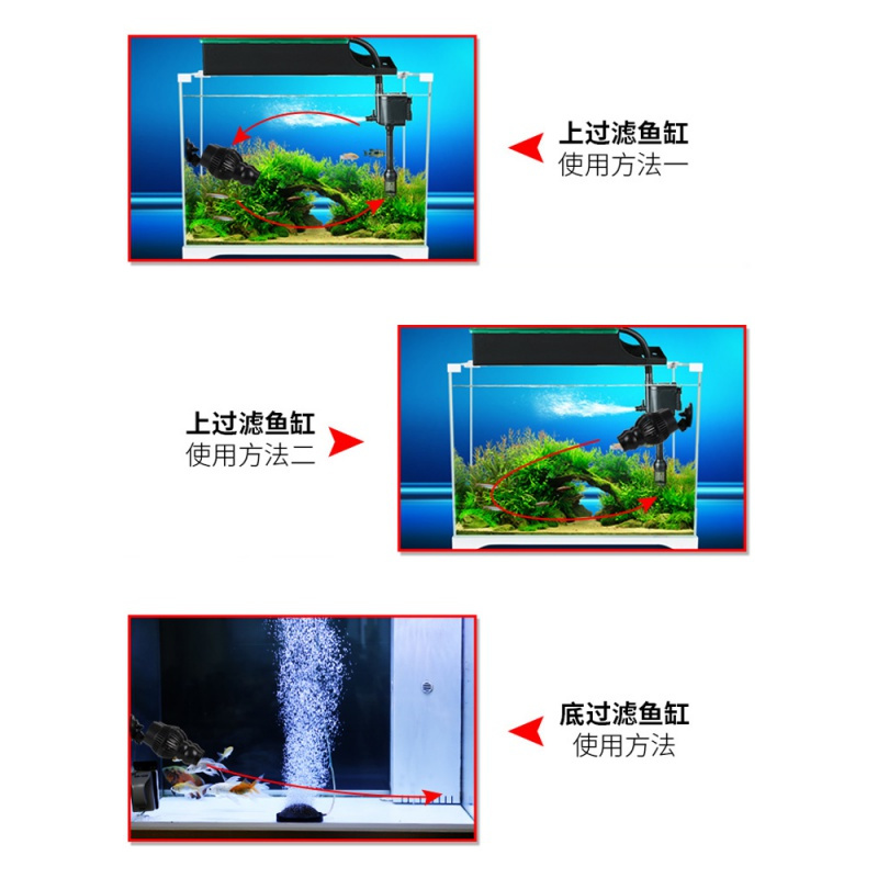 鱼缸造浪泵小型大功率冲浪泵吹鱼便抽粪器打浪机造流泵高清大图