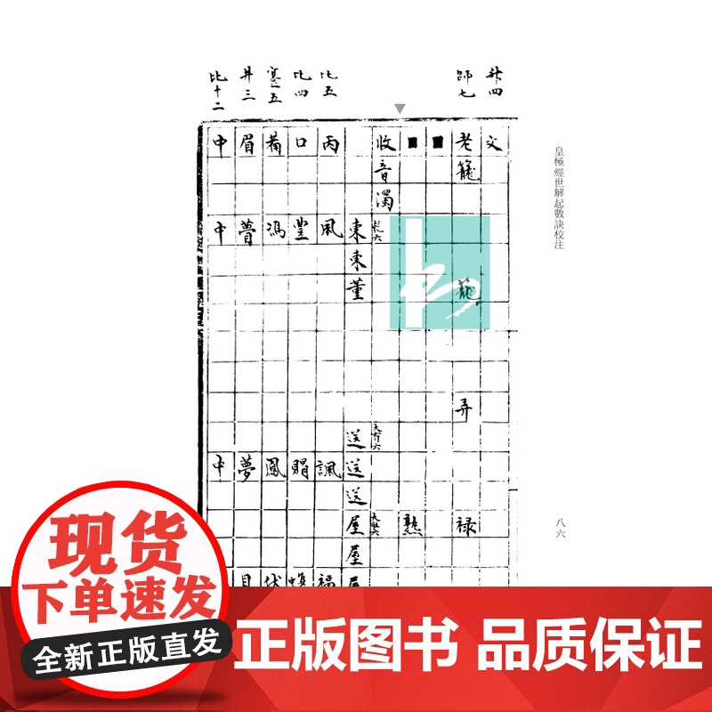 皇极经世解起数诀校注(3册)宋元切韵学文献丛刊(宋)祝泌著李紅校注古汉语语言学切韵学理论邵雍唱和图汉语等韵学 凤凰出版社高清大图