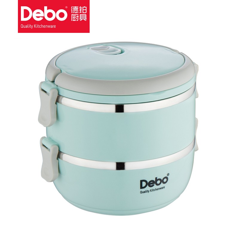 Debo 德铂艾莱尔1.4L不锈钢保温饭盒上班族学生便当盒高清大图