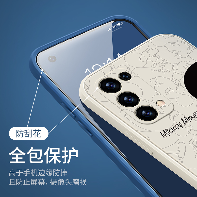 艾思度670迪士尼opporeno5手机壳全包防摔5pro可爱情侣款硅胶新款