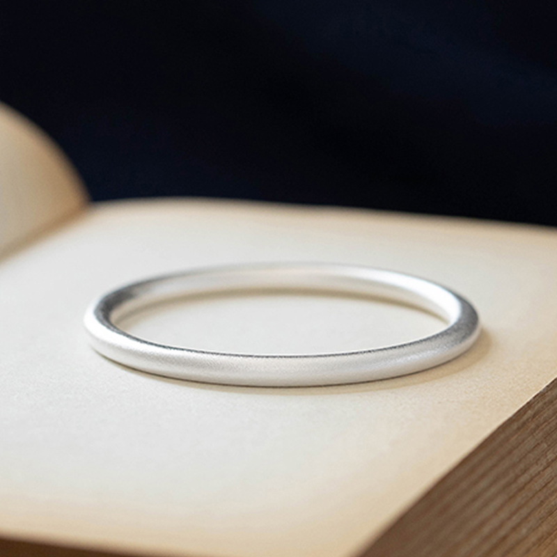 bf璀尚珠宝足银999古法银光圈手镯bfs0052