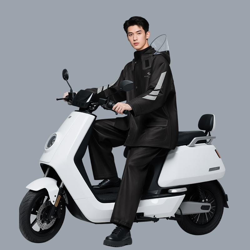 正雨摩托车雨衣雨裤分体套装女款冬季骑行防暴雨外卖骑手电动车男9063高清大图