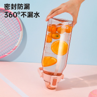 希乐大容量水杯女生高颜值tritan吸管杯子便携夏季塑料运动大水壶2.0L XL-2219