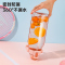 希乐大容量水杯女生高颜值tritan吸管杯子便携夏季塑料运动大水壶2.0L XL-2219