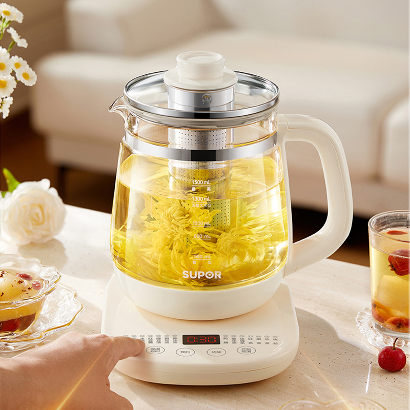 苏泊尔(SUPOR)养生壶 家用办公多功能室煮茶器烧水壶 全自动恒温电热水壶炖煮壶 316L不锈钢 SW-15Y23高清大图
