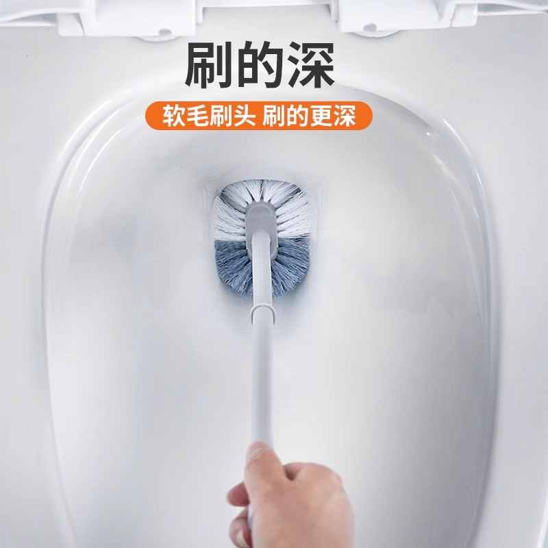 马桶刷家用无死角洗卫生间自清洁硅胶厕刷壁挂高尔夫厕所刷子神器高清大图