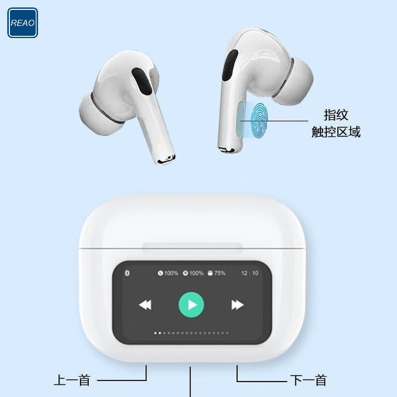 泺澳(REAO)智能触屏无线蓝牙耳机Y6 白色高清大图
