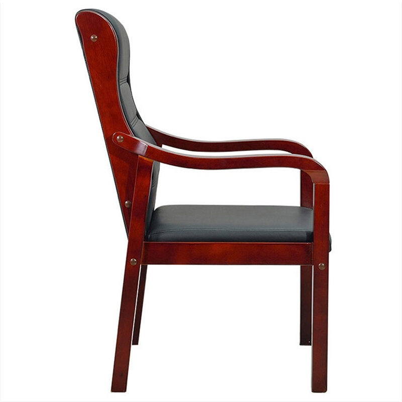 易企采橡木耳朵椅实木办公椅会议厅椅子棋牌室麻将椅将军椅中式酒店