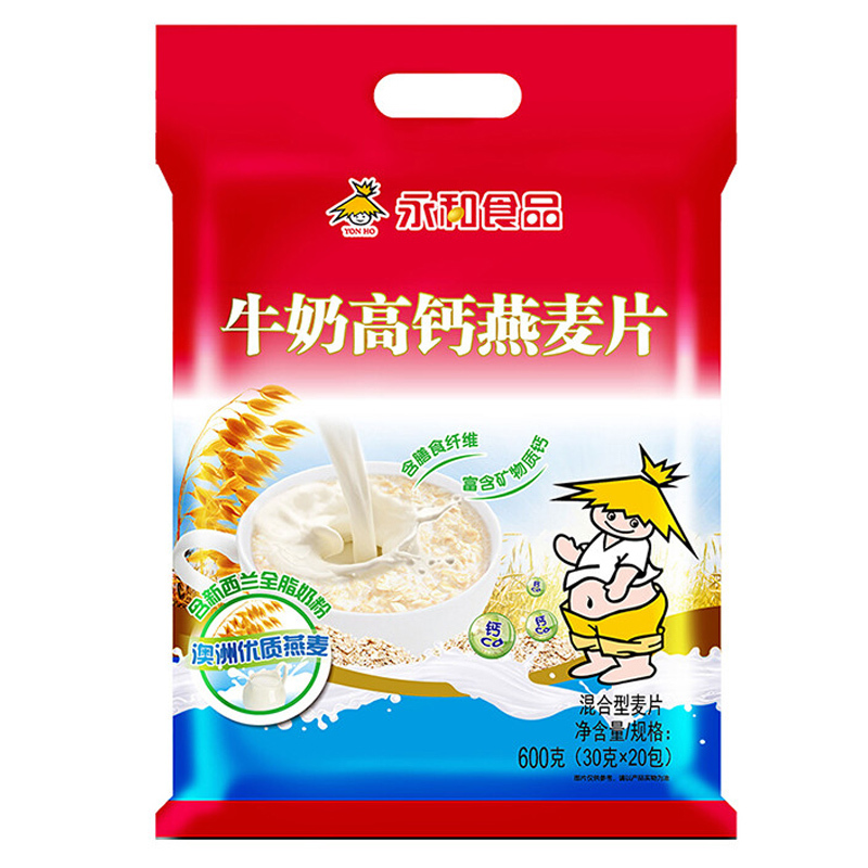 永和豆浆 牛奶高钙燕麦片 600g
