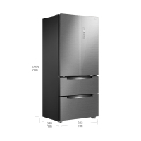 美的(Midea)BCD-510WGPZM 冰川银 微晶一周鲜 智能操控 风冷无霜 家用大容量法式多门电冰箱