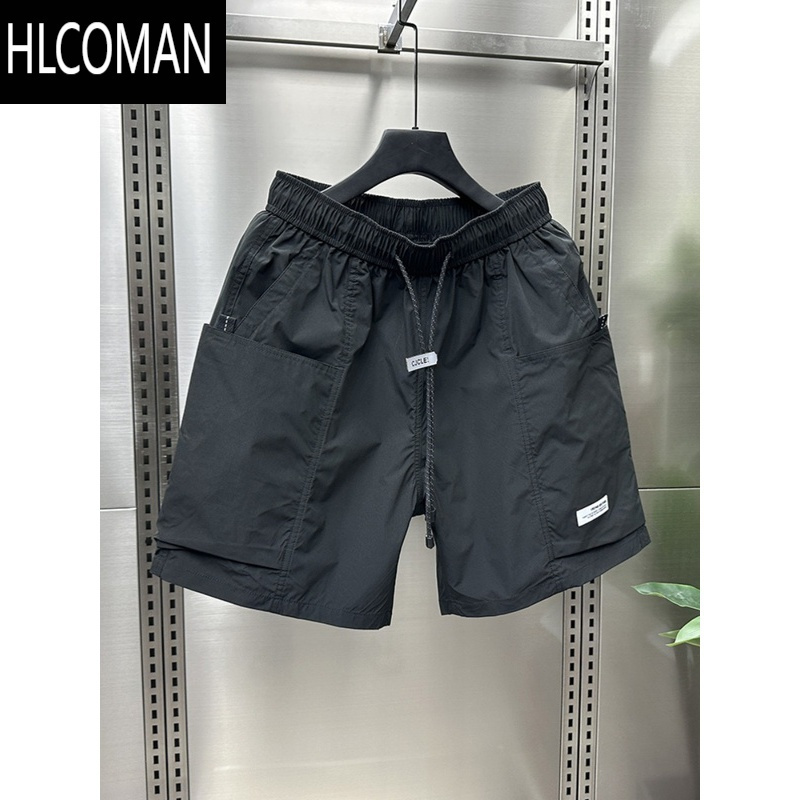 HLCOMAN工装短裤男士夏季薄款2025新款潮流美式宽松百搭运动5五分中裤男
