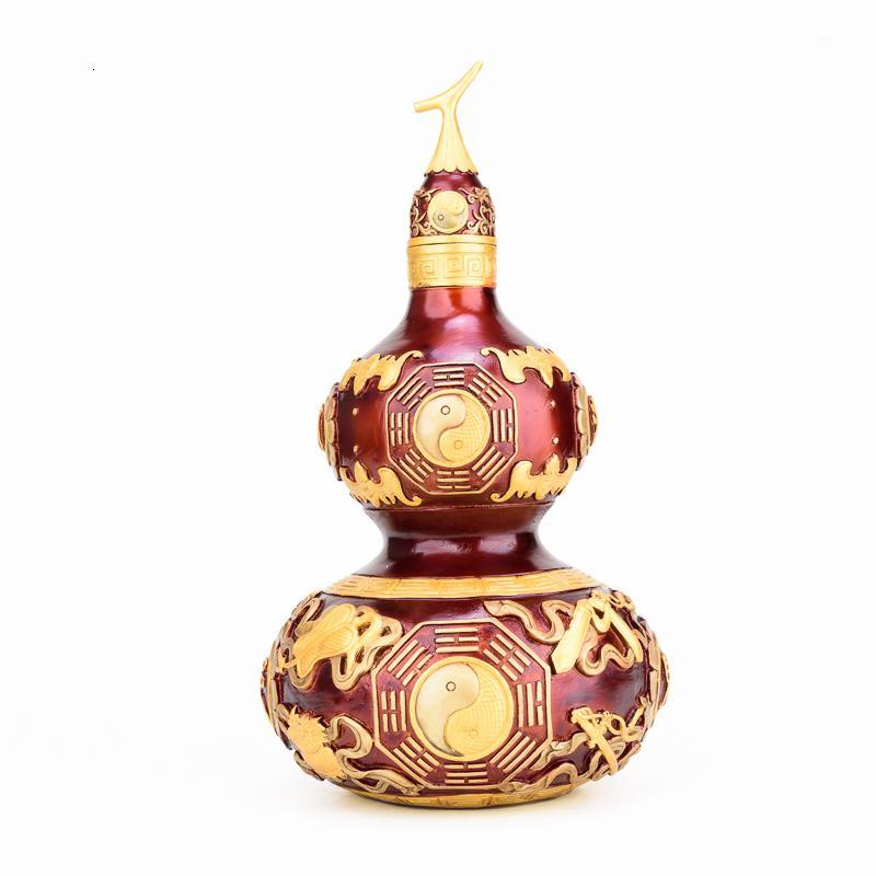 美帮汇铜葫芦摆件铜可开盖八卦葫芦家居装饰礼品