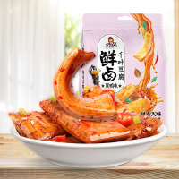 好巴食 鲜卤千叶豆腐黑鸭味125g*4手撕素牛排休闲零食独立小包装